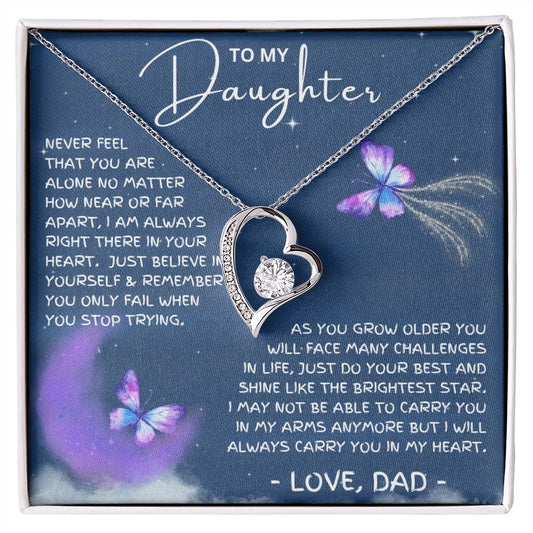 Gift For Daughter | Forever Love Necklace - Brightest Star From Dad