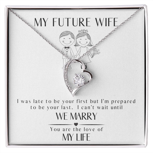 Gift For Future Wife | Forever Love Necklace - Bride & Groom
