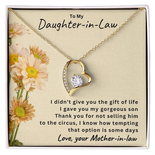 Gift For Daughter-In-Law | Forever Love Necklace From Mother-In-Law