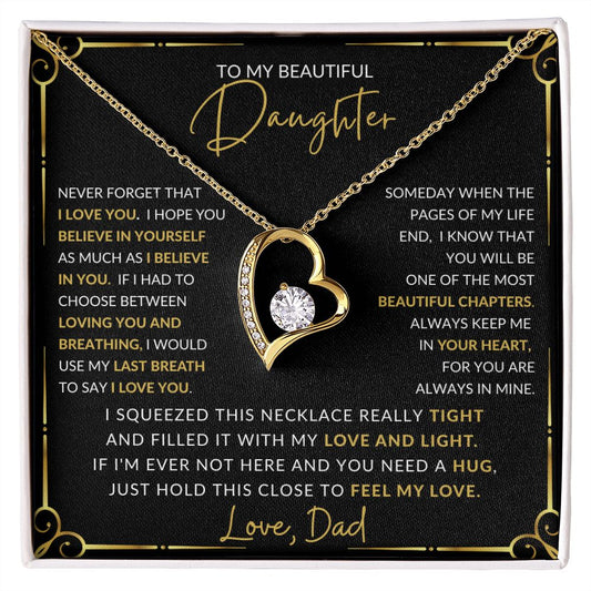 Gift For Daughter | Forever Love Necklace - Last Breath From Dad