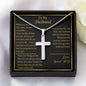 Gift For Husband | Stainless Steel Cross Necklace - All That You Are From Wife