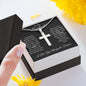 Stainless Steel Cross Necklace - Missing Piece Black