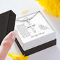 Gift For Soulmate | Stainless Steel Cross Necklace - Turn Back Time