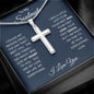 Stainless Steel Cross Necklace - Missing Piece Blue