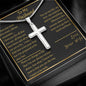 Gift For Husband | Stainless Steel Cross Necklace - All That You Are From Wife