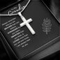Gift For Grandson | Stainless Steel Cross Necklace - Braver