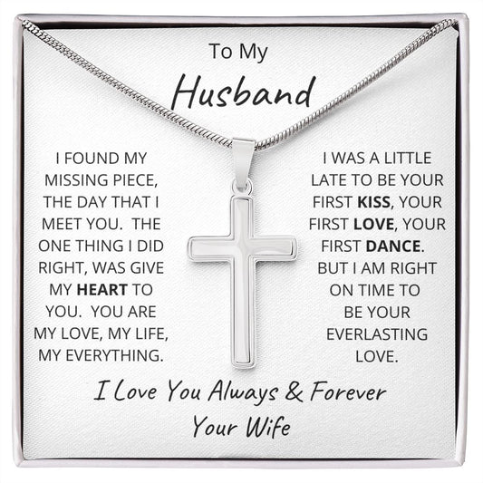 Gift For Husband | Cross Necklace From Wife