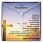 Gift For Grandson | Stainless Steel Cross Necklace From Grandma