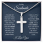 Stainless Steel Cross Necklace - Missing Piece Blue