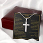 Gift For Husband | Stainless Steel Cross Necklace - All That You Are From Wife