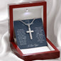 Stainless Steel Cross Necklace - Missing Piece Blue