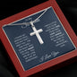 Stainless Steel Cross Necklace - Missing Piece Blue