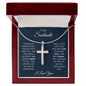 Stainless Steel Cross Necklace - Missing Piece Blue