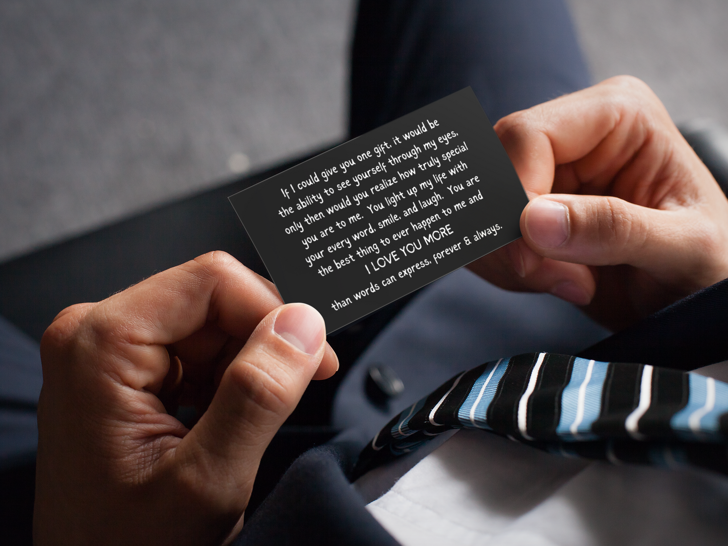 Engraved Aluminum Love Note Wallet Insert Card | To Soulmate
