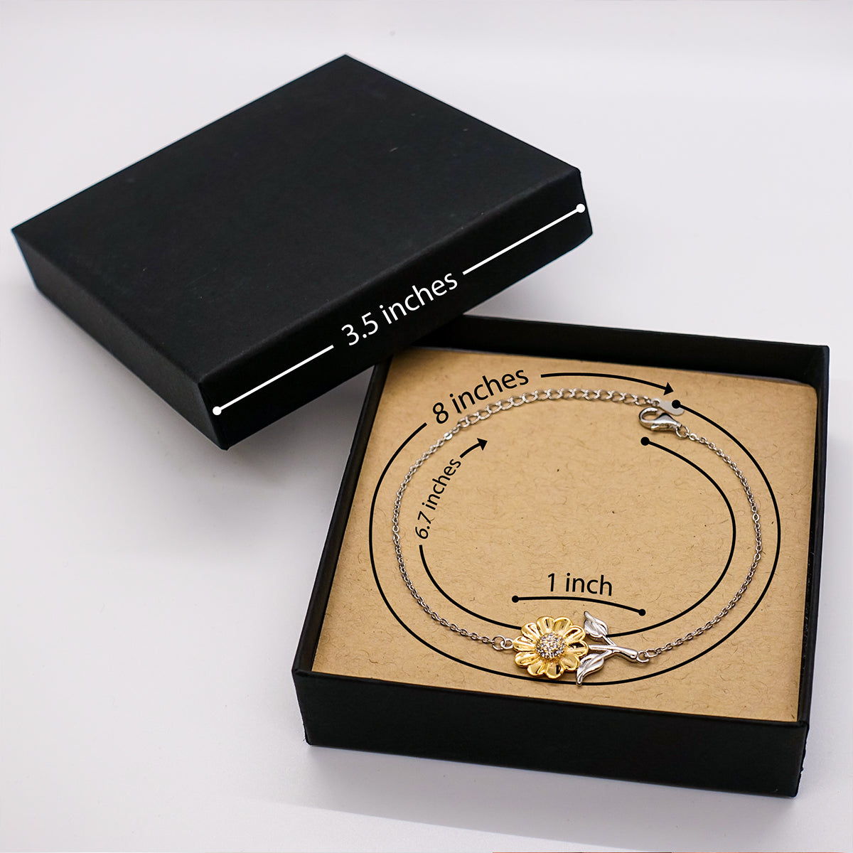 Gift For Mom | Special Bond Sterling Silver Sunflower Bracelet From Daughter