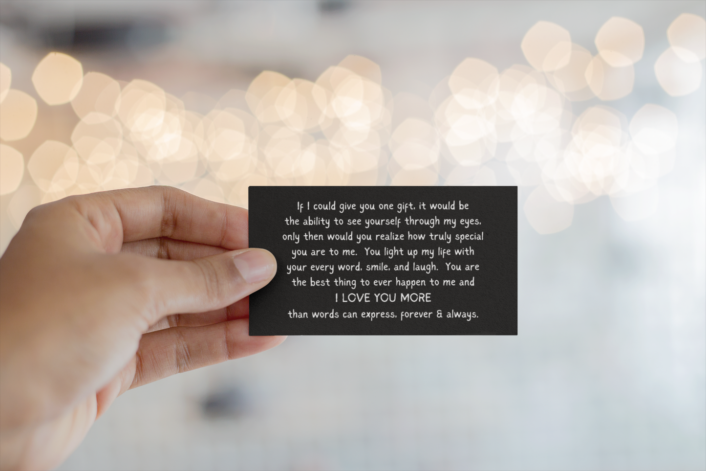 Engraved Aluminum Love Note Wallet Insert Card | To Soulmate