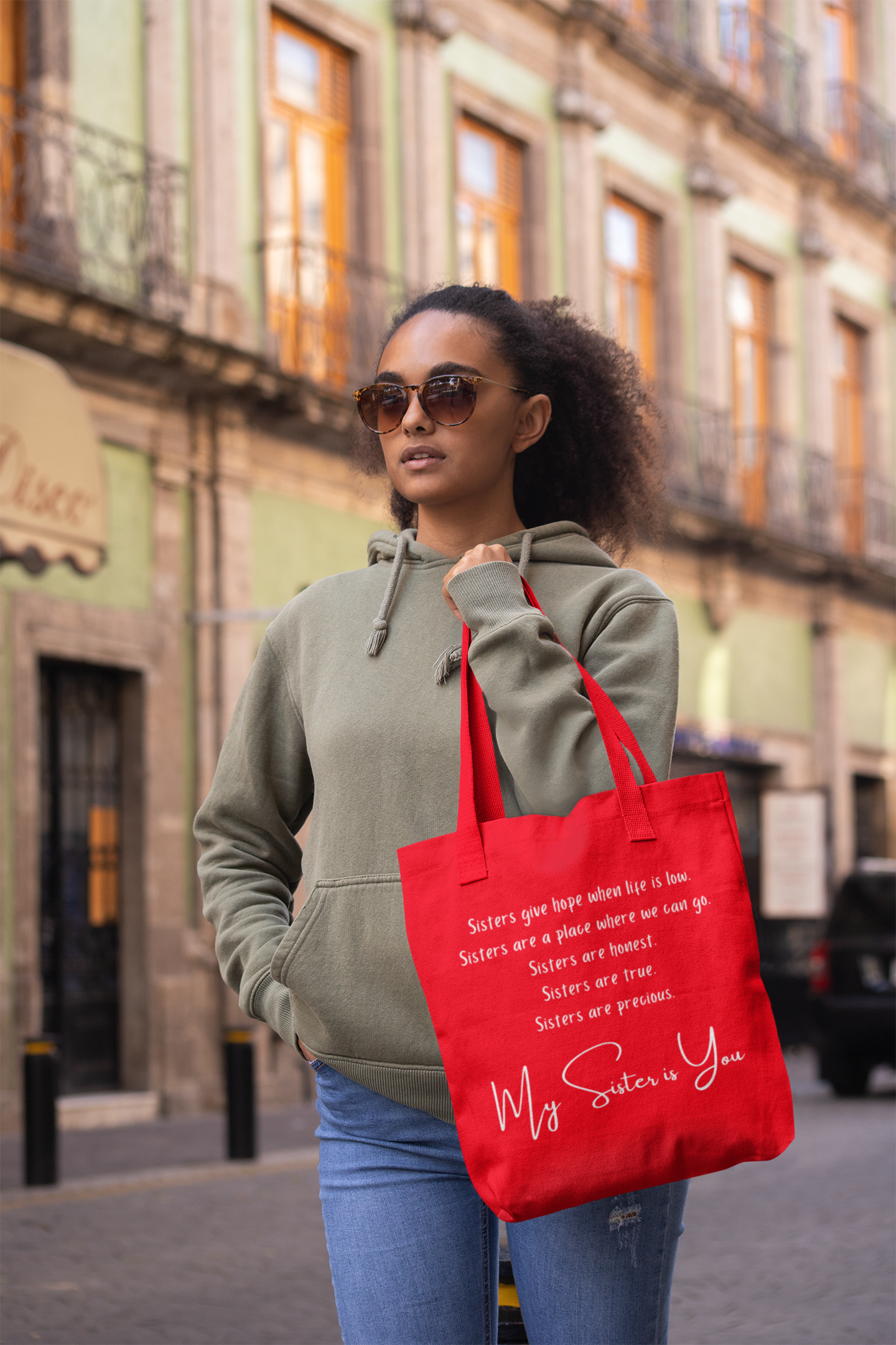 Sister Is You Canvas Tote Bag