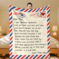 Gift For Mom | Mom Forever Grateful Personalized Letter Postcard Throw Blanket 50x60 From Son