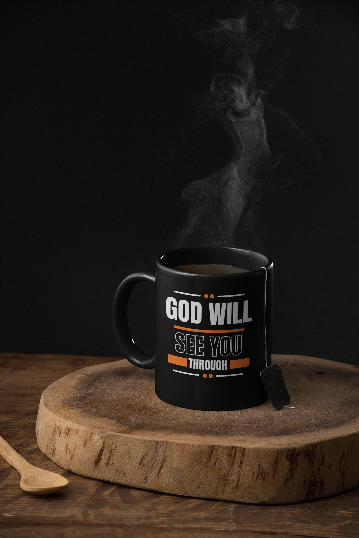 God Will See You Through Mug - Orange