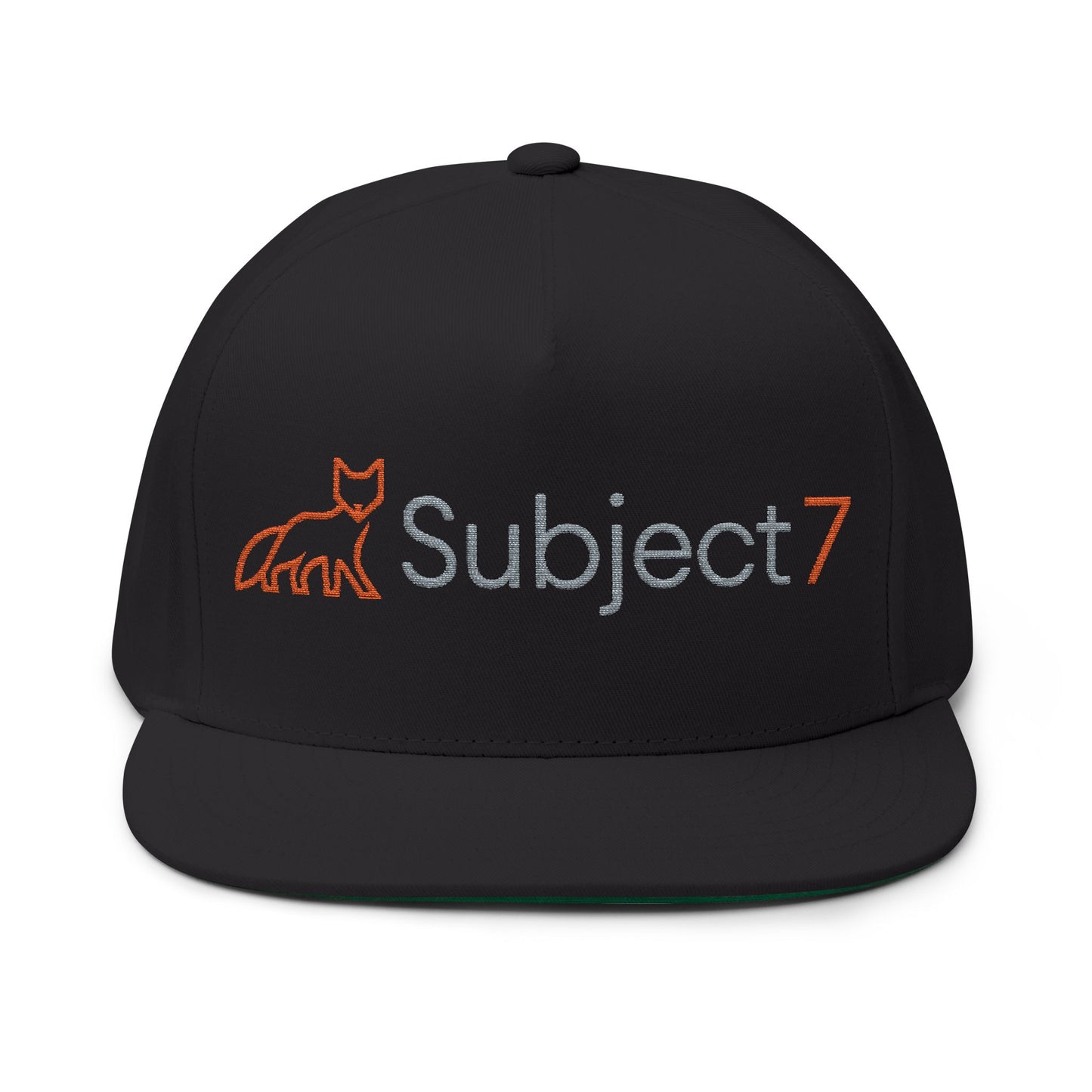 Embroidered Flat Bill Cap