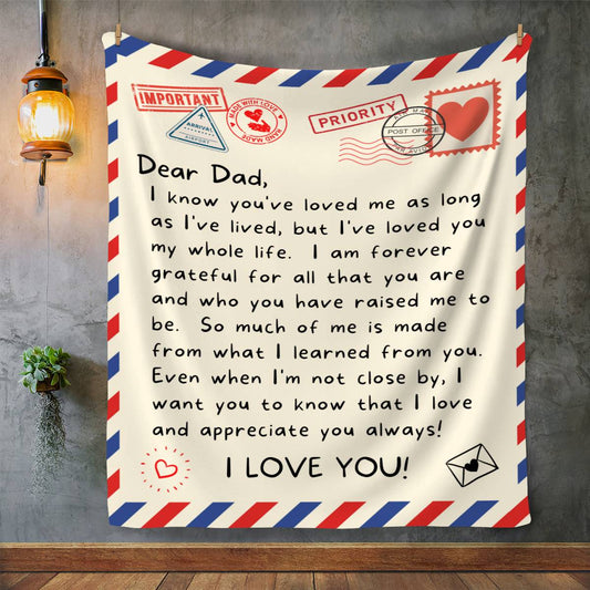 Gift For Dad | Dad Appreciation Blanket From Kids