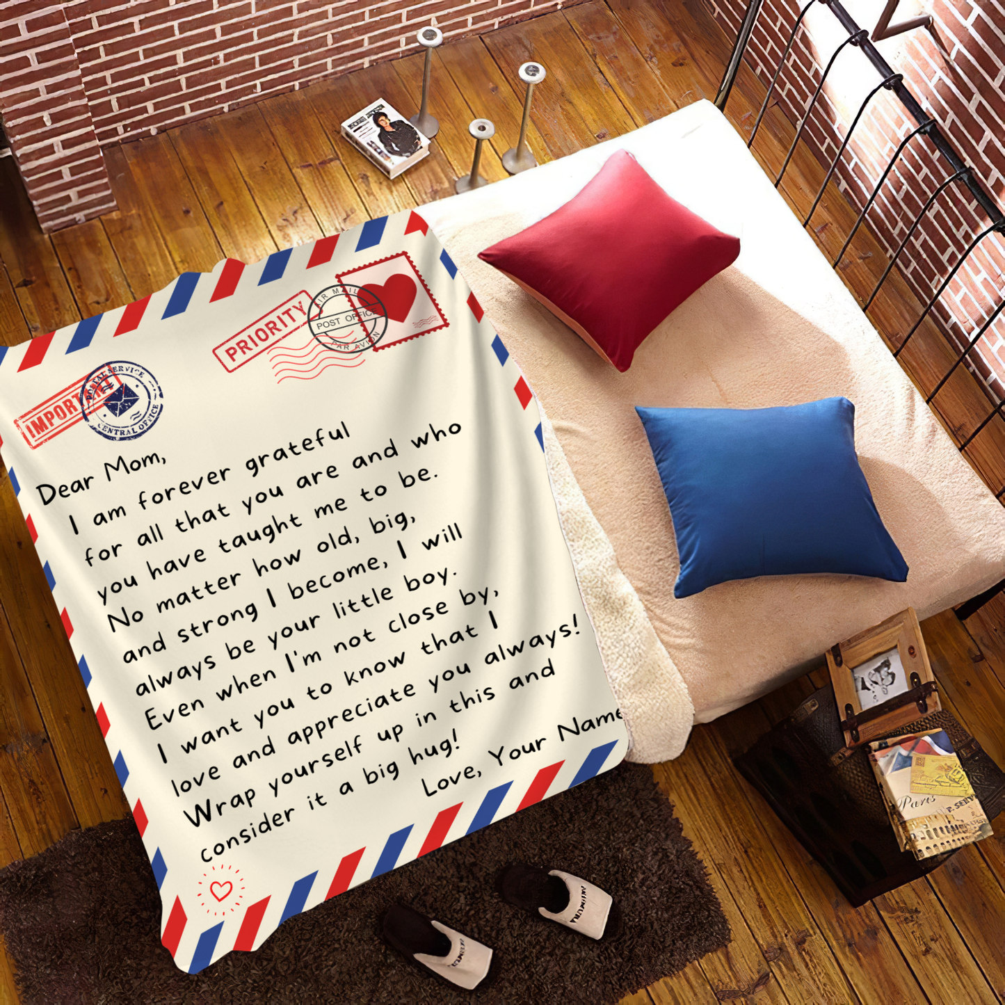 To Mom | Mom Personalized Letter Blanket - Always Be Your Little Boy | From Son