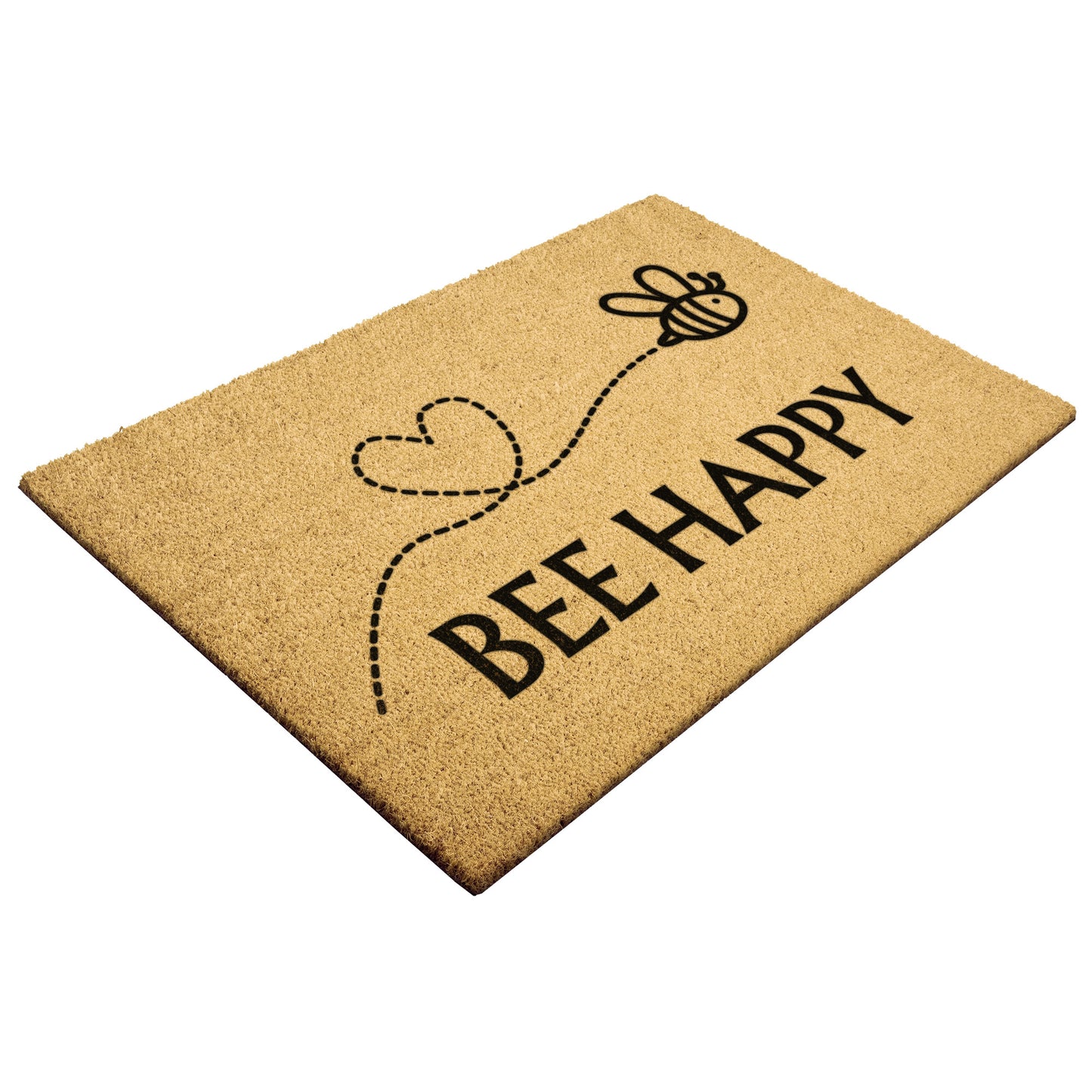 Bee Happy Outdoor Golden Coir Doormat
