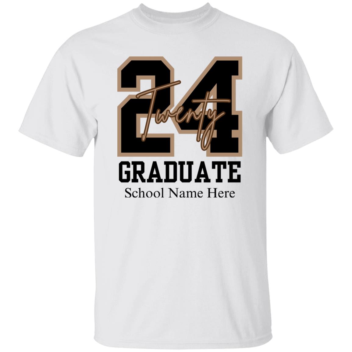 Class of 2024 Personalized School Name Graduate Shirt