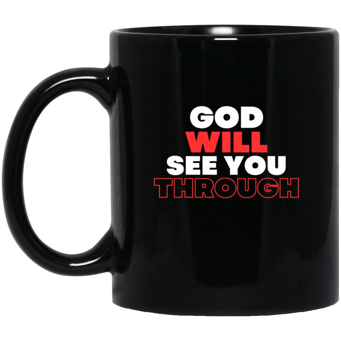 God Will See You Through Mug - Red