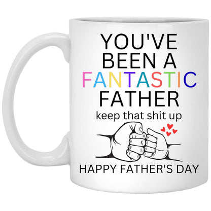 Gift For Dad | Fantastic Father Pump Fist Mug - Happy Father’s Day