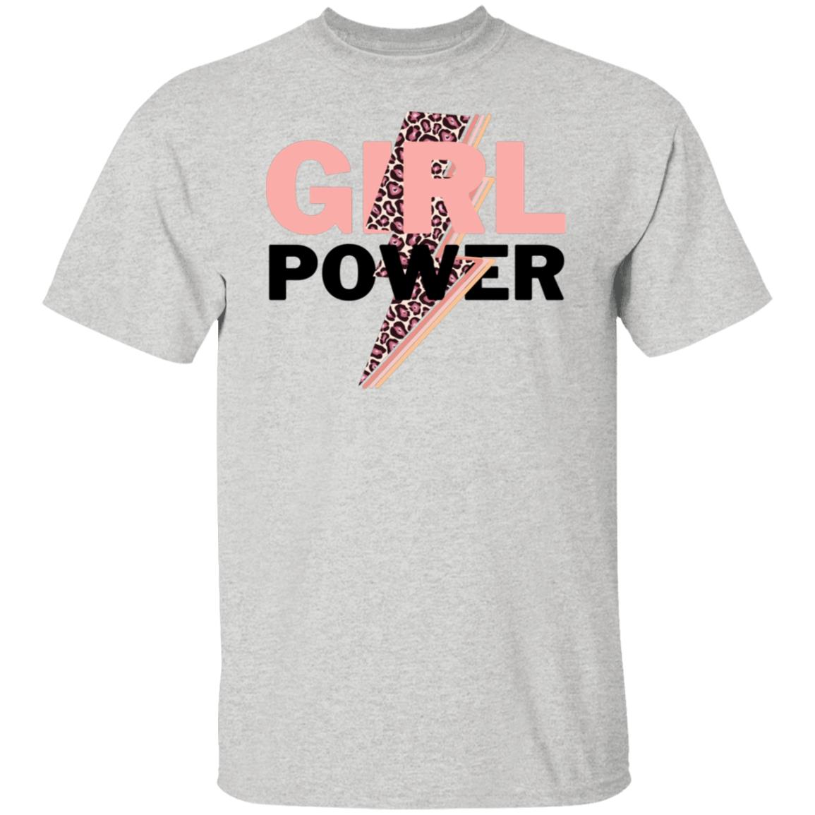 Girl Power Pink Leopard Graphic T-Shirt