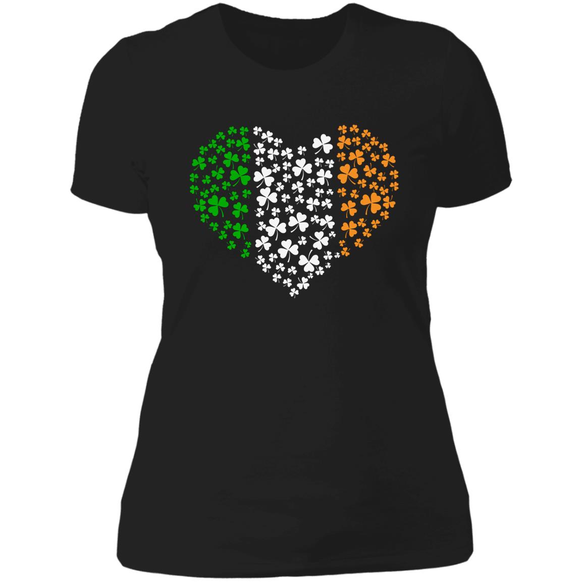 Multi-Colored Clover Heart Short Sleeve T-Shirt