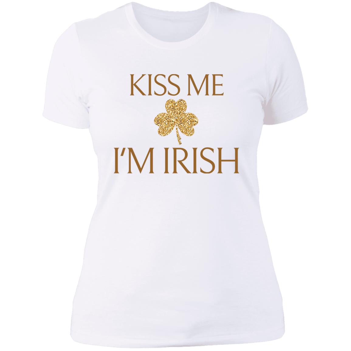 Gold Clover Kiss Me I'm Irish T-Shirt