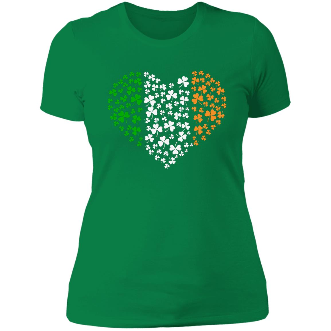 Multi-Colored Clover Heart Short Sleeve T-Shirt