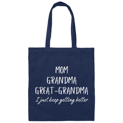 Mom Grandma Great-Grandma Canvas Tote Bag
