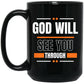 God Will See You Through Mug - Orange