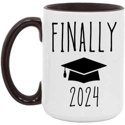 Finally Graduation 15oz Accent Mug