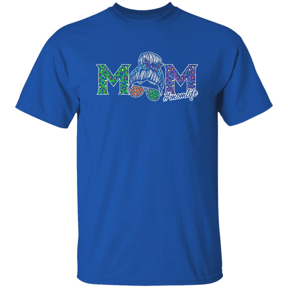 Gift For Mom | Colorful Leopard Print Mom Life T-Shirt