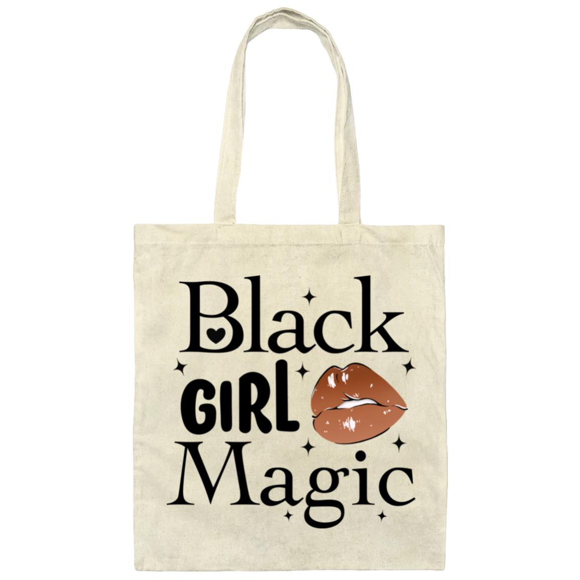 Black Girl Magic - Brown Lips Canvas Tote Bag