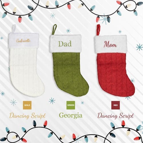 Embroidered Christmas Stocking