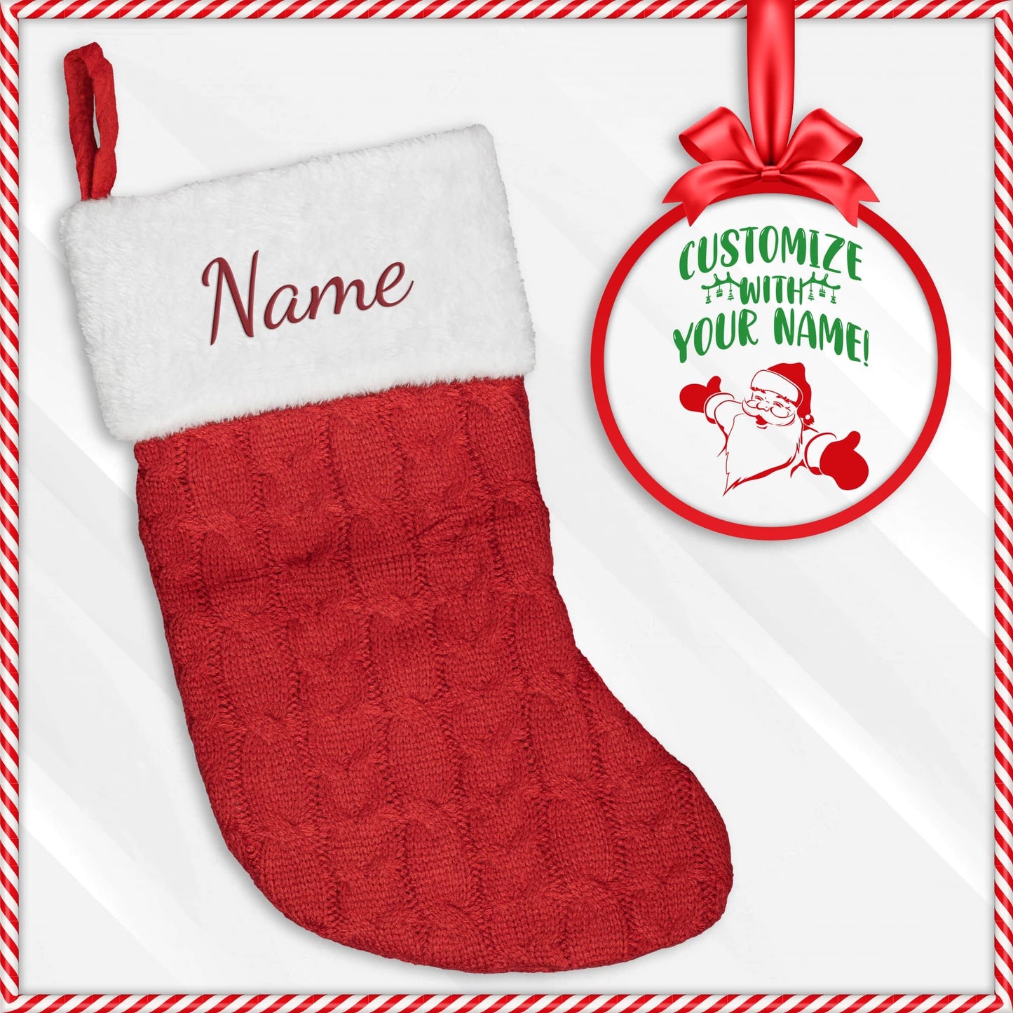 Embroidered Christmas Stocking