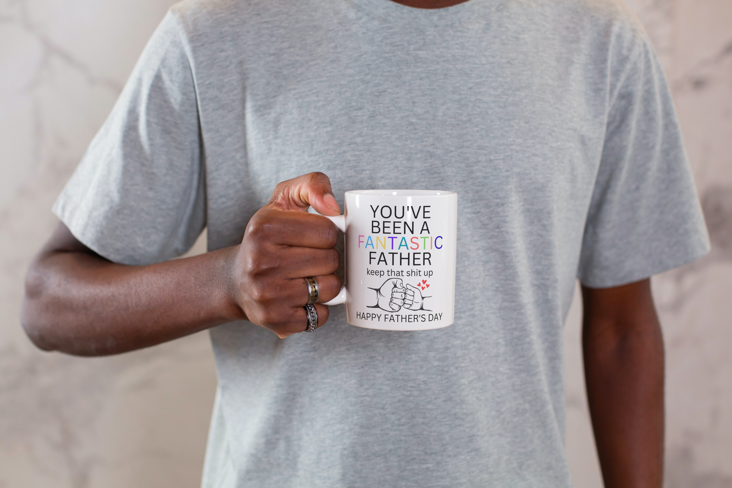 Gift For Dad | Fantastic Father Pump Fist Mug - Happy Father’s Day