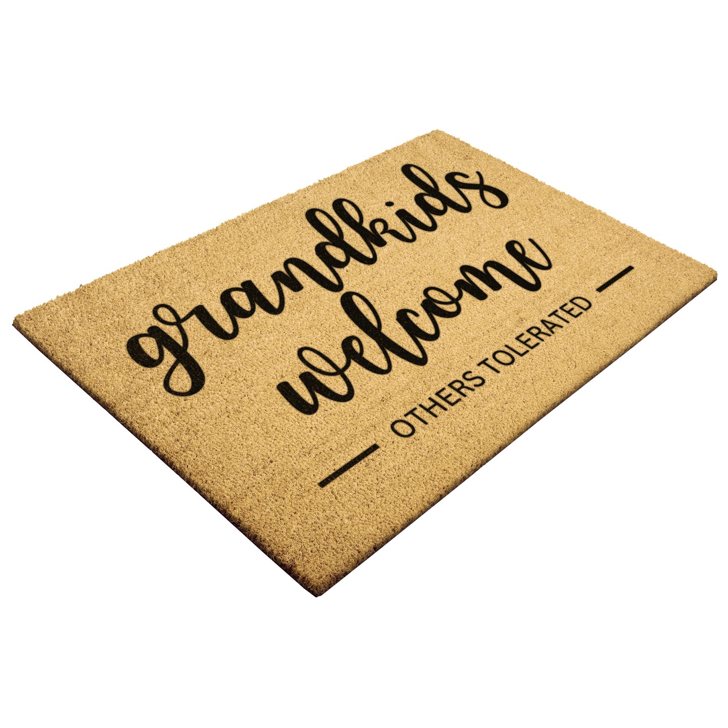 Grandkids Welcome Outdoor Golden Coir Doormat