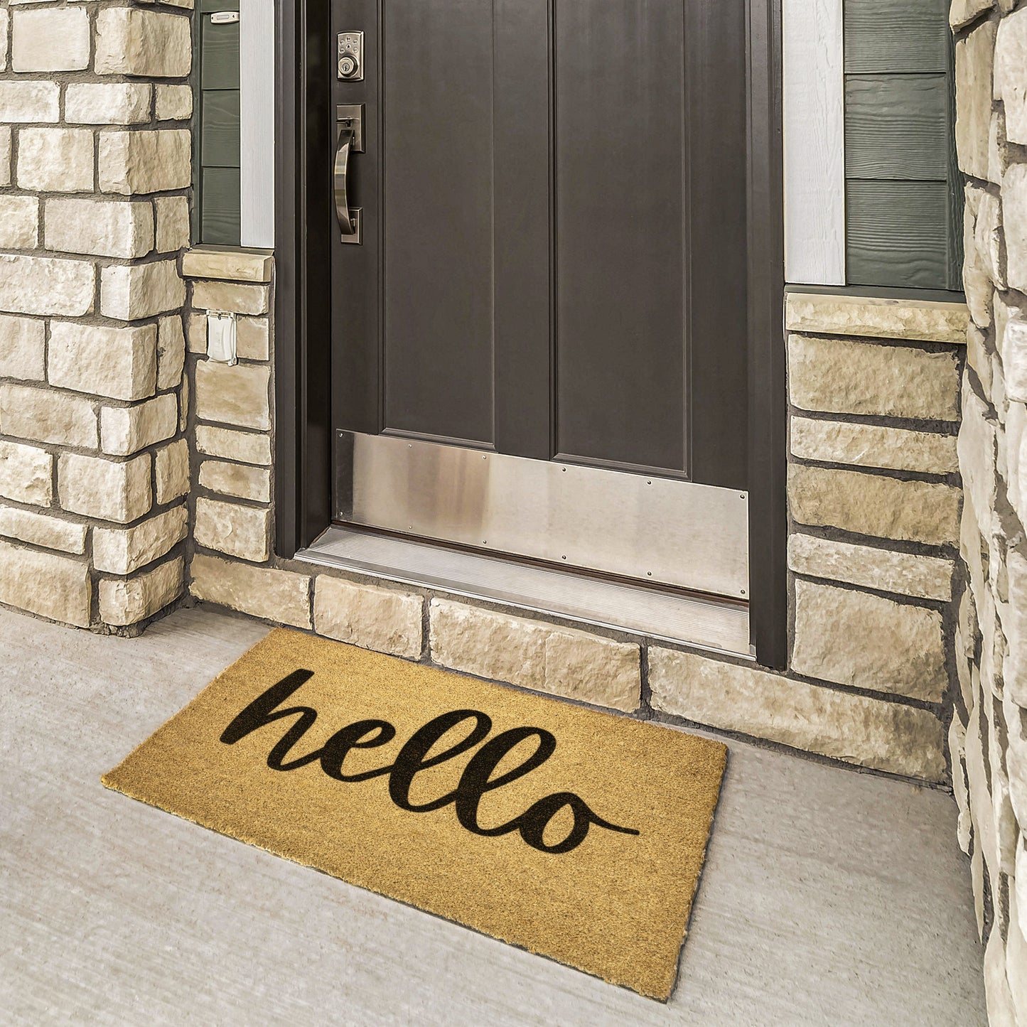 Hello Outdoor Golden Coir Doormat