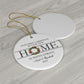 Our First Christmas Wreath Personalized Circle Ornament