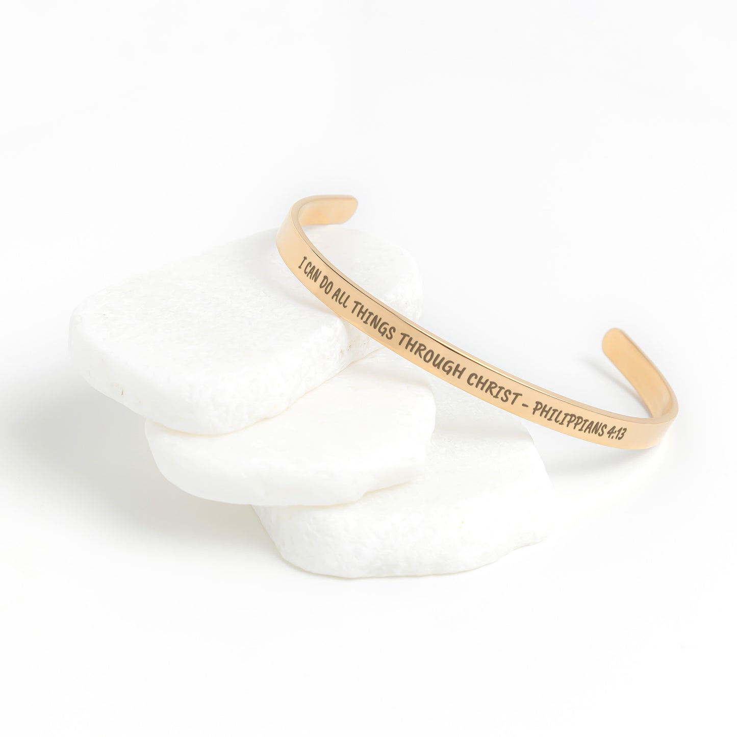 I Can Do All Things Through Christ - Philippians 4:13 Cuff Bracelet
