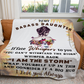 To My Badass Daughter | I Am The Storm Sunflower Throw Blanket 50x60