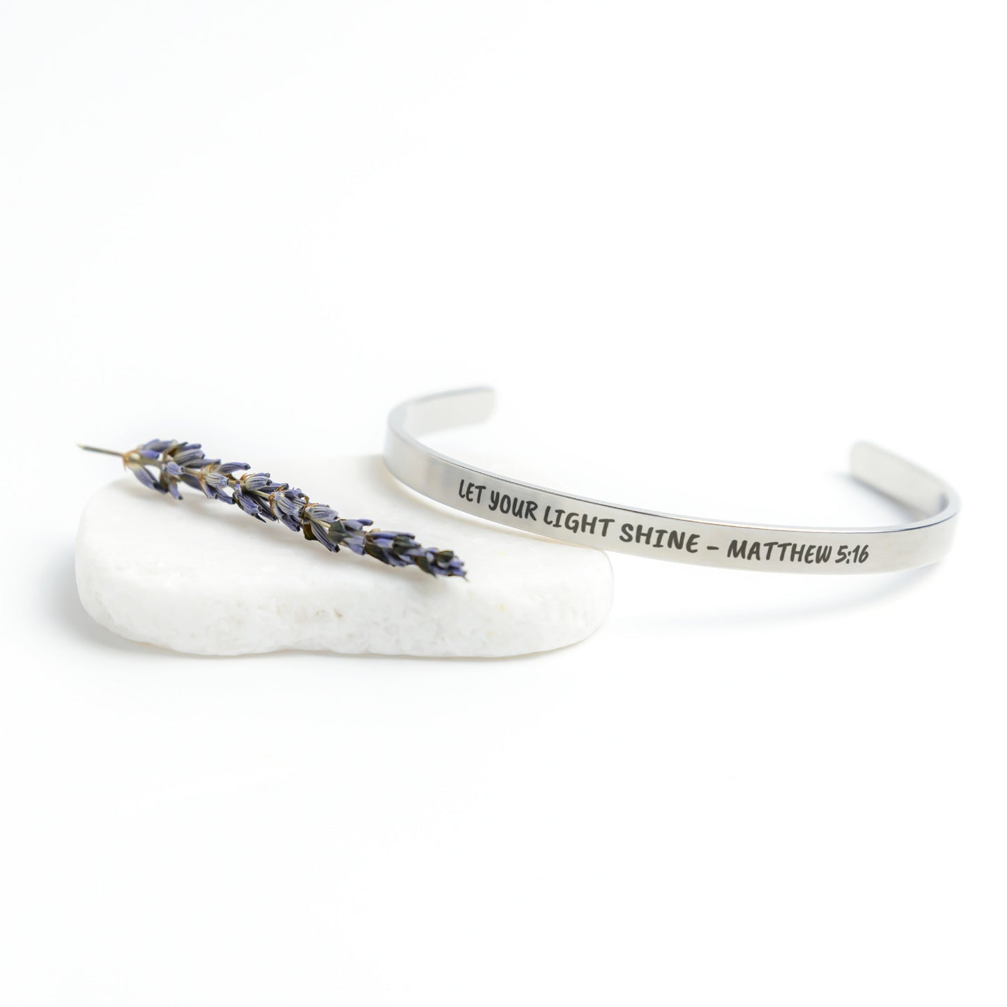Let Your Light Shine - Matthew 5:16 Cuff Bracelet