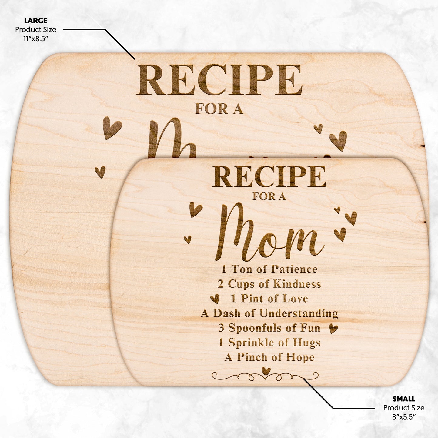 Gift For Mom | Mom Recipe Kitchen Cutting Board