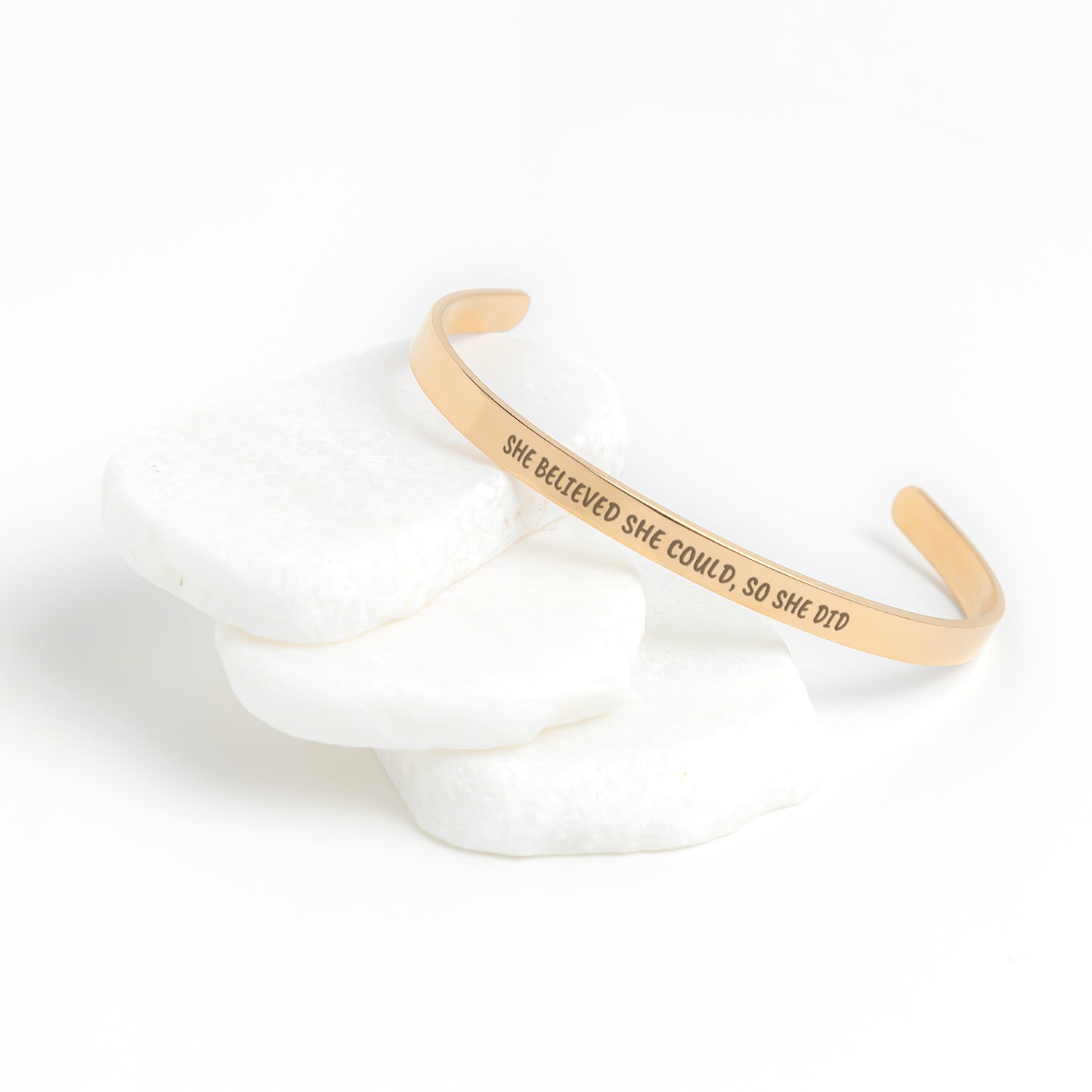 She Believed She Could, So She Did Cuff Bracelet